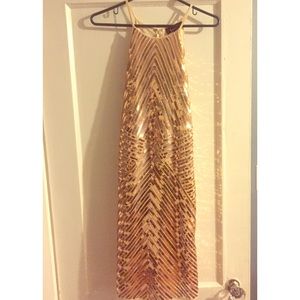 Lulus gold sequin dress-worn once